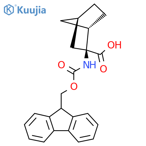 rac-(1R,2R,4S)-2-({(9H-fluoren-9-yl)methoxycarbonyl}amino)bicyclo2.2.1heptane-2-carboxylic acid structure