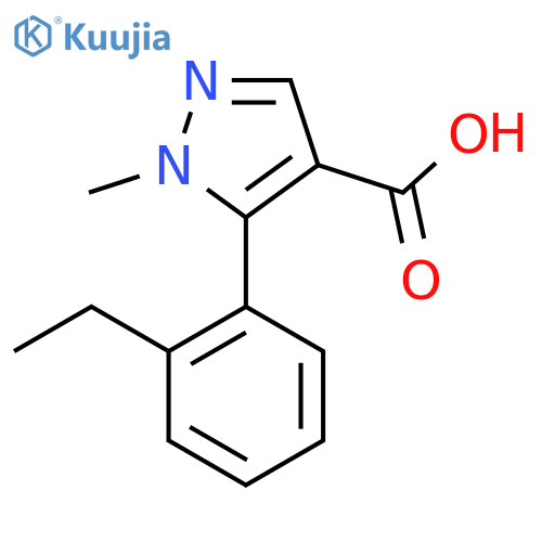 5-(2-ethylphenyl)-1-methyl-1H-pyrazole-4-carboxylic acid structure