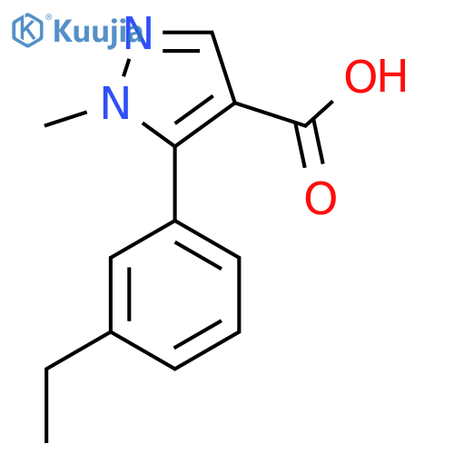 5-(3-ethylphenyl)-1-methyl-1H-pyrazole-4-carboxylic acid structure