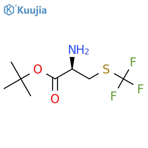 tert-butyl (2R)-2-amino-3-(trifluoromethyl)sulfanylpropanoate structure