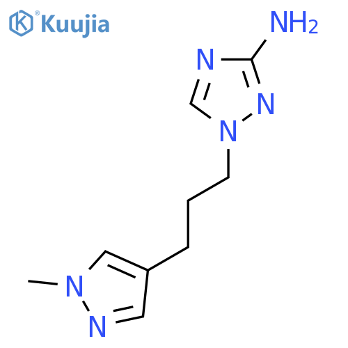 1-3-(1-methyl-1H-pyrazol-4-yl)propyl-1H-1,2,4-triazol-3-amine structure