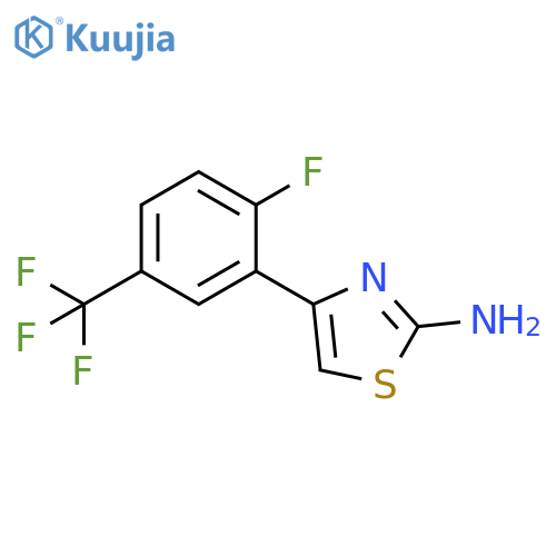 4-2-fluoro-5-(trifluoromethyl)phenyl-1,3-thiazol-2-amine structure