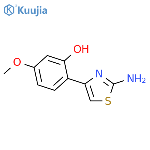 2-(2-amino-1,3-thiazol-4-yl)-5-methoxyphenol structure