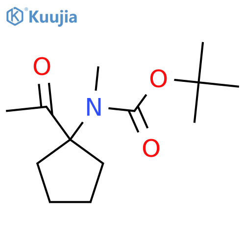 tert-butyl N-(1-acetylcyclopentyl)-N-methylcarbamate structure