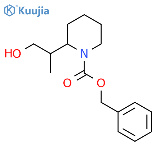 Benzyl 2-(1-hydroxypropan-2-yl)piperidine-1-carboxylate structure