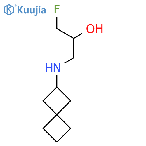 1-fluoro-3-({spiro3.3heptan-2-yl}amino)propan-2-ol structure
