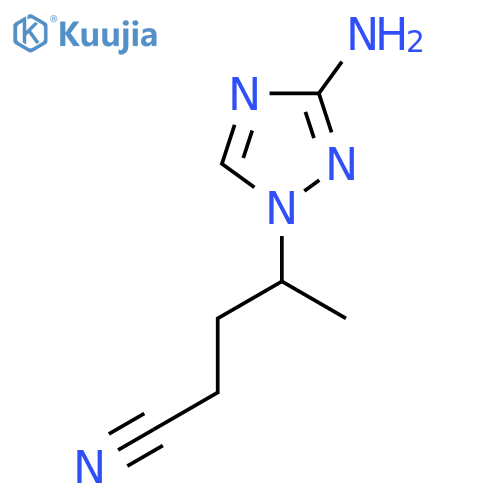 4-(3-amino-1H-1,2,4-triazol-1-yl)pentanenitrile structure
