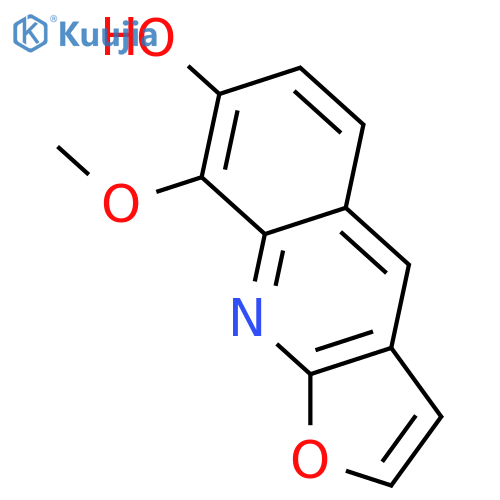 Furo[2,3-b]quinoline-7,8-diol; 8-Me ether structure