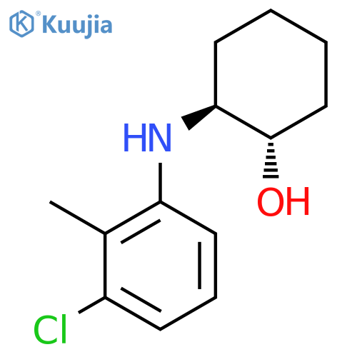 trans-2-(3-chloro-2-methylphenyl)aminocyclohexan-1-ol structure