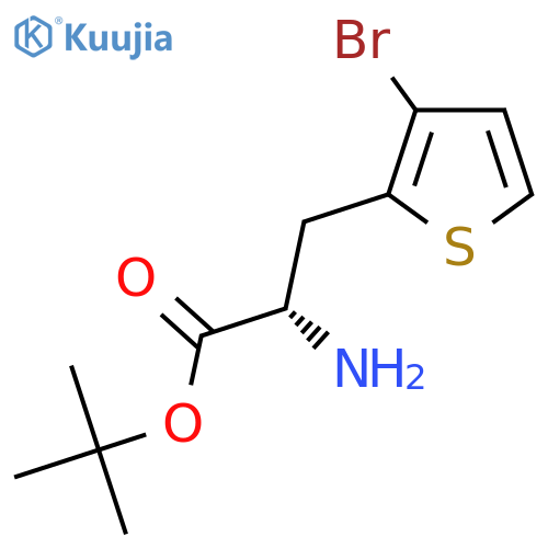 tert-butyl (2S)-2-amino-3-(3-bromothiophen-2-yl)propanoate structure