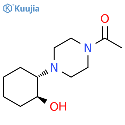 1-{4-[trans-2-hydroxycyclohexyl]piperazin-1-yl}ethan-1-one structure