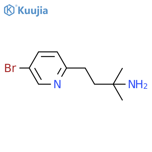 4-(5-bromopyridin-2-yl)-2-methylbutan-2-amine structure