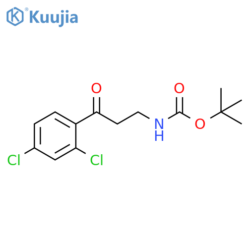 tert-butyl N-3-(2,4-dichlorophenyl)-3-oxopropylcarbamate structure