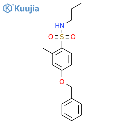 4-(benzyloxy)-2-methyl-N-propylbenzene-1-sulfonamide structure