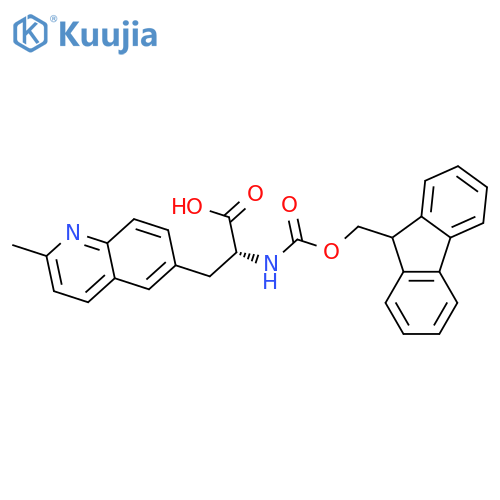 (2R)-2-(9H-Fluoren-9-ylmethoxycarbonylamino)-3-(2-methylquinolin-6-yl)propanoic acid structure