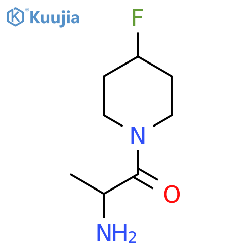 2-Amino-1-(4-fluoropiperidin-1-yl)propan-1-one structure