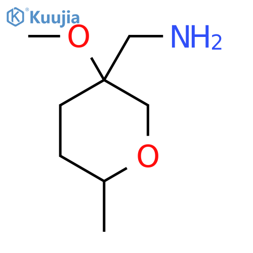 (3-Methoxy-6-methyloxan-3-yl)methanamine structure