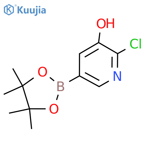 2-Chloro-5-(4,4,5,5-tetramethyl-1,3,2-dioxaborolan-2-yl)pyridin-3-ol structure