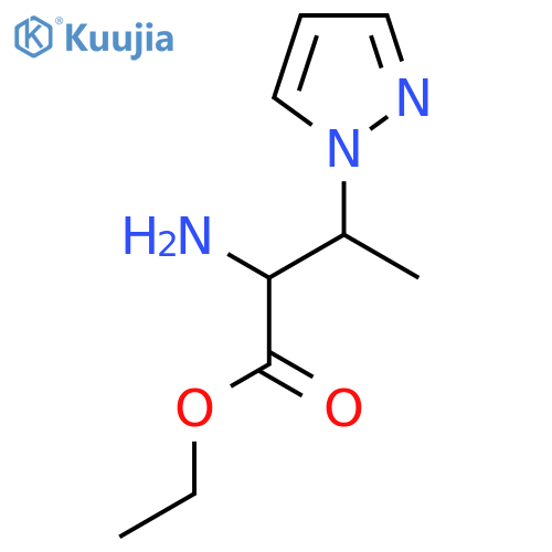 ethyl 2-amino-3-(1H-pyrazol-1-yl)butanoate structure