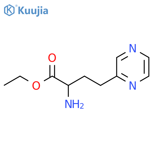 ethyl 2-amino-4-(pyrazin-2-yl)butanoate structure