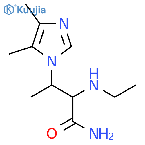 3-(4,5-dimethyl-1H-imidazol-1-yl)-2-(ethylamino)butanamide structure
