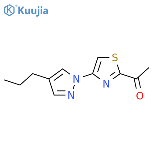 1-4-(4-propyl-1H-pyrazol-1-yl)-1,3-thiazol-2-ylethan-1-one structure