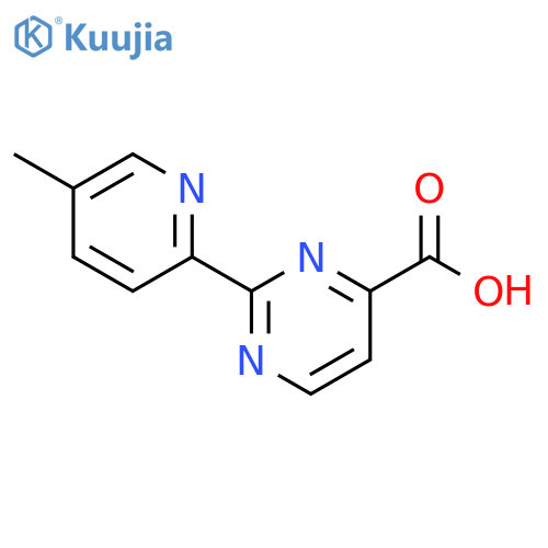 4-Pyrimidinecarboxylic acid, 2-(5-methyl-2-pyridinyl)- structure