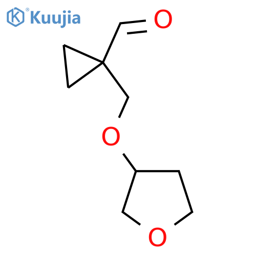 1-(oxolan-3-yloxy)methylcyclopropane-1-carbaldehyde structure