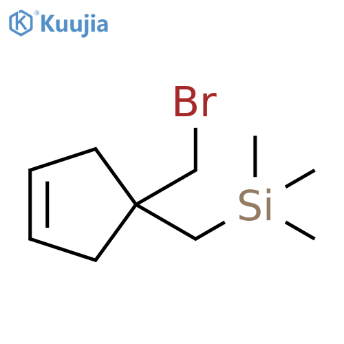 Cyclopentene, 4-(bromomethyl)-4-[(trimethylsilyl)methyl]- structure