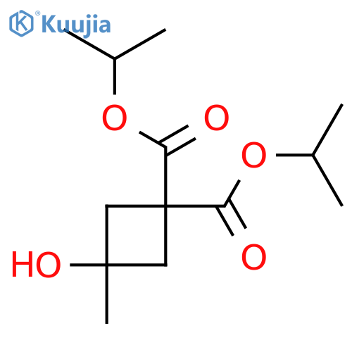 Diisopropyl 3-hydroxy-3-methyl-cyclobutane-1,1-dicarboxylate structure