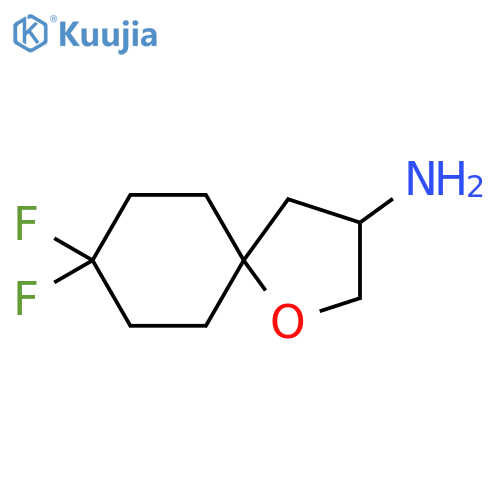 8,8-Difluoro-1-oxaspiro[4.5]decan-3-amine structure