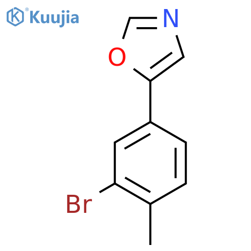 5-(3-Bromo-4-methylphenyl)-1,3-oxazole structure