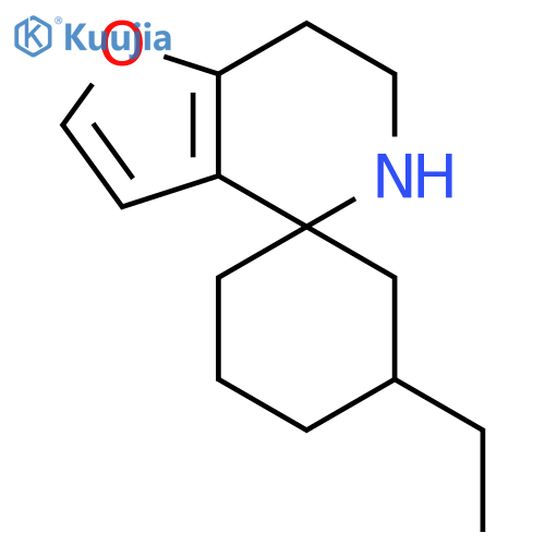 5-ethyl-6',7'-dihydro-5'H-spirocyclohexane-1,4'-furo3,2-cpyridine structure