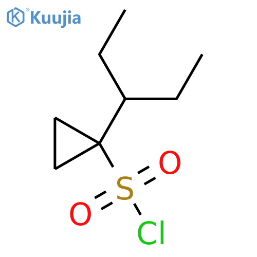 1-(pentan-3-yl)cyclopropane-1-sulfonyl chloride structure