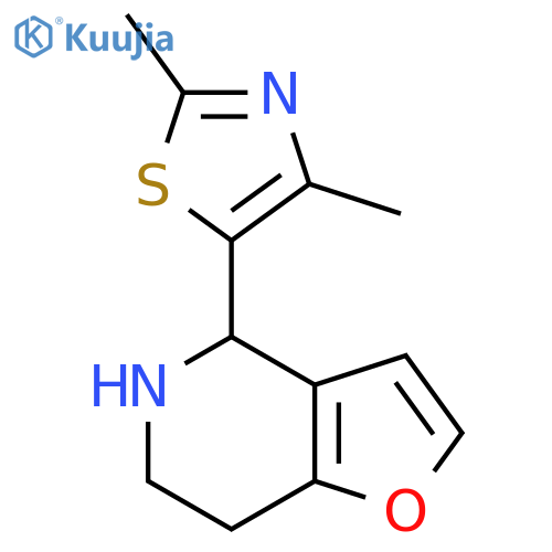 5-{4H,5H,6H,7H-furo3,2-cpyridin-4-yl}-2,4-dimethyl-1,3-thiazole structure