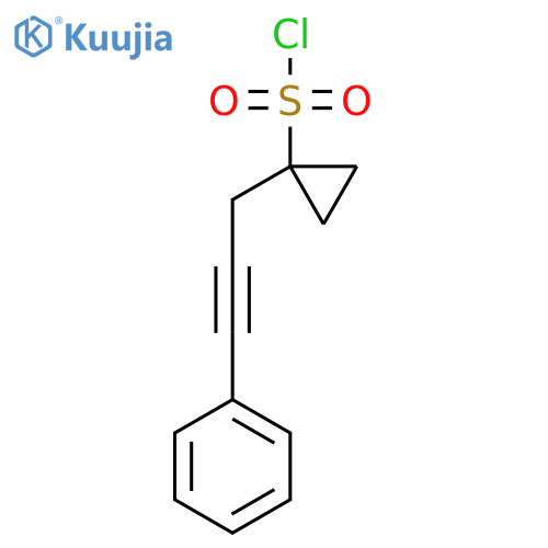 1-(3-phenylprop-2-yn-1-yl)cyclopropane-1-sulfonyl chloride structure