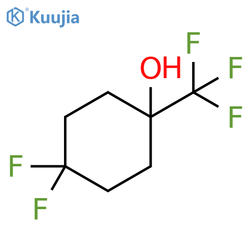 4,4-difluoro-1-(trifluoromethyl)cyclohexan-1-ol structure
