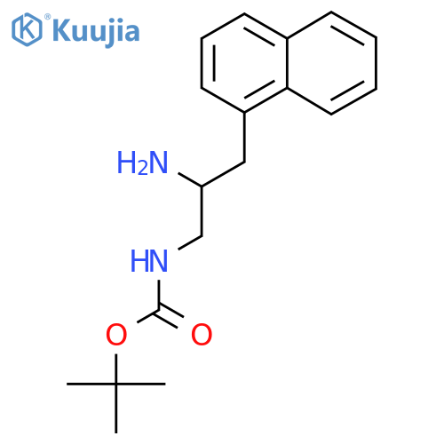 tert-butyl N-2-amino-3-(naphthalen-1-yl)propylcarbamate structure