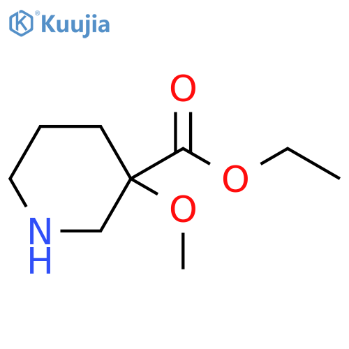 3-Piperidinecarboxylic acid, 3-methoxy-, ethyl ester structure