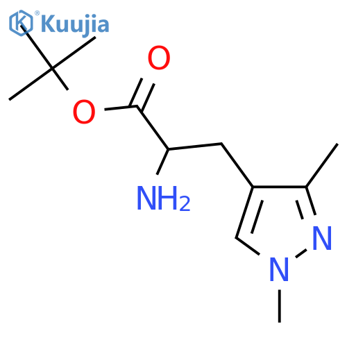 Tert-butyl 2-amino-3-(1,3-dimethylpyrazol-4-yl)propanoate structure