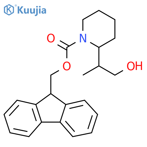 (9H-fluoren-9-yl)methyl 2-(1-hydroxypropan-2-yl)piperidine-1-carboxylate structure