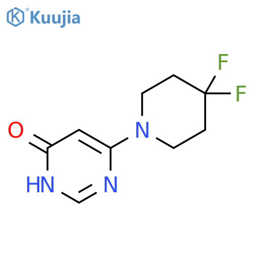 4(3H)-Pyrimidinone, 6-(4,4-difluoro-1-piperidinyl)- structure