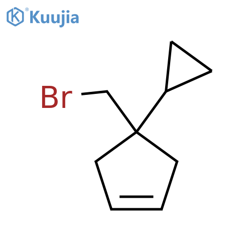4-(Bromomethyl)-4-cyclopropylcyclopent-1-ene structure