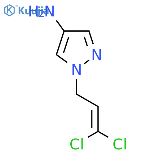 1-(3,3-dichloroprop-2-en-1-yl)-1H-pyrazol-4-amine structure
