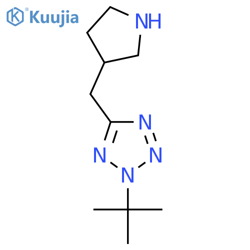 2-tert-butyl-5-(pyrrolidin-3-yl)methyl-2H-1,2,3,4-tetrazole structure