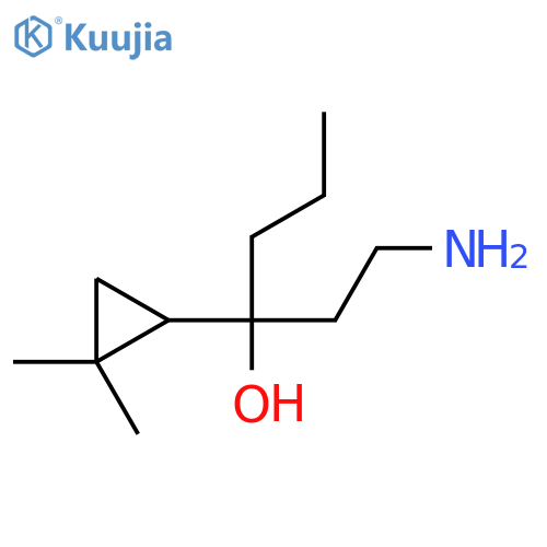 Cyclopropanemethanol, α-(2-aminoethyl)-2,2-dimethyl-α-propyl- structure