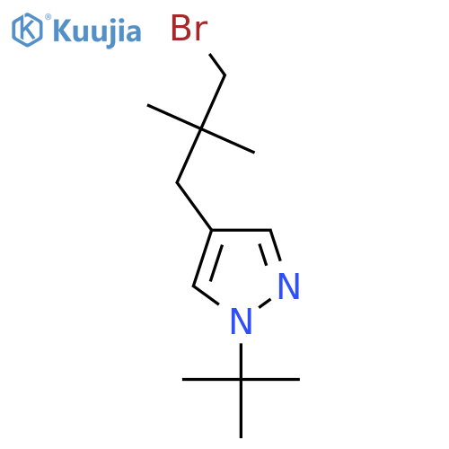 4-(3-bromo-2,2-dimethylpropyl)-1-tert-butyl-1H-pyrazole structure
