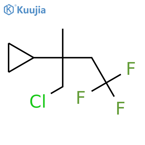 (1-Chloro-4,4,4-trifluoro-2-methylbutan-2-yl)cyclopropane structure