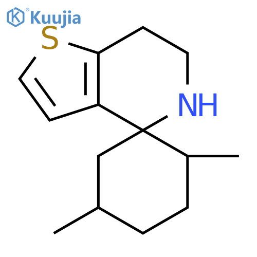 2,5-dimethyl-6',7'-dihydro-5'H-spirocyclohexane-1,4'-thieno3,2-cpyridine structure