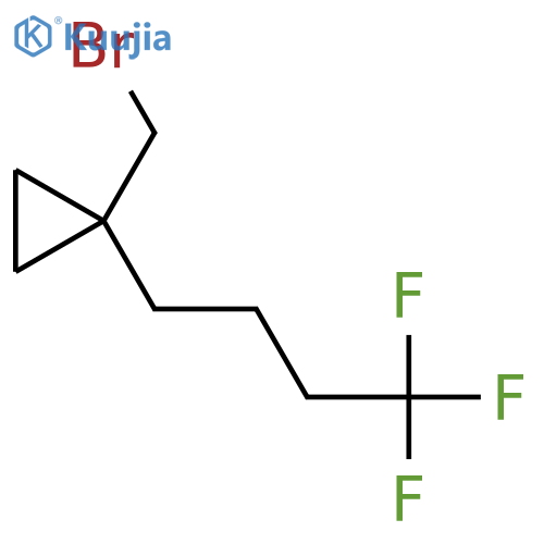 Cyclopropane, 1-(bromomethyl)-1-(4,4,4-trifluorobutyl)- structure
